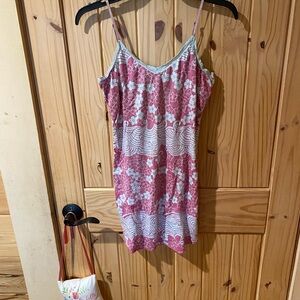 Roxy Pink and White Floral Dress